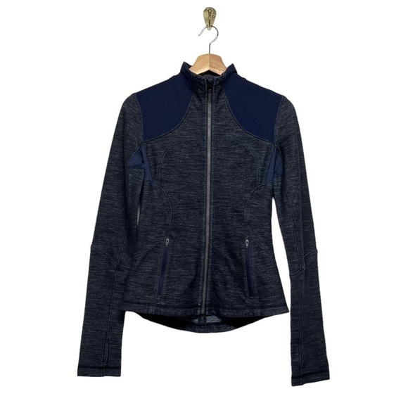 LULULEMON Forme Jacket Reversible Slub Denim Limitless Blue Black 4 - Picture 6 of 12